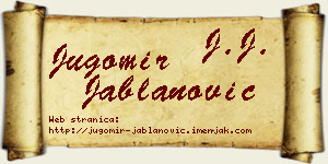 Jugomir Jablanović vizit kartica
